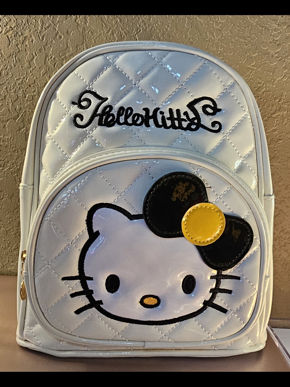 Hello Kitty White Quilted Mini Backpack